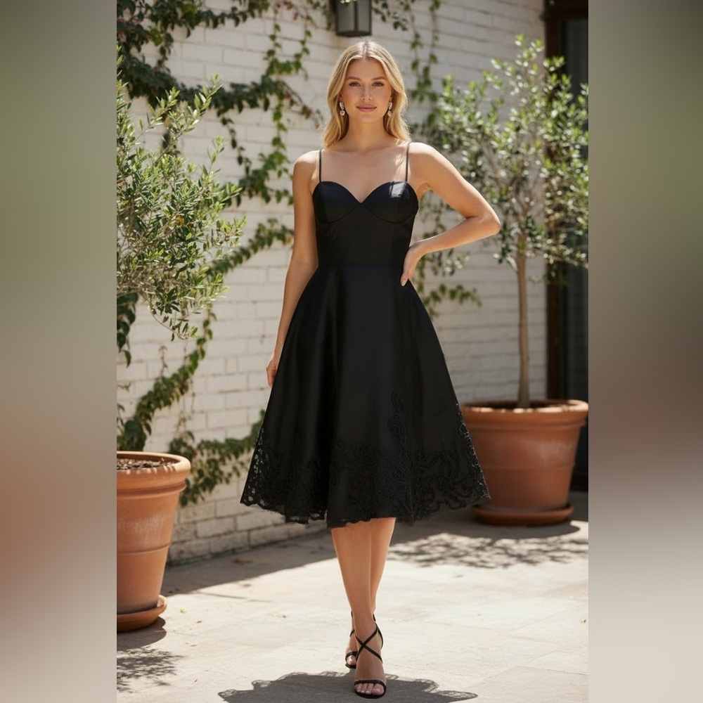 Laundry By Shelli Segal Navy Strapless Dress